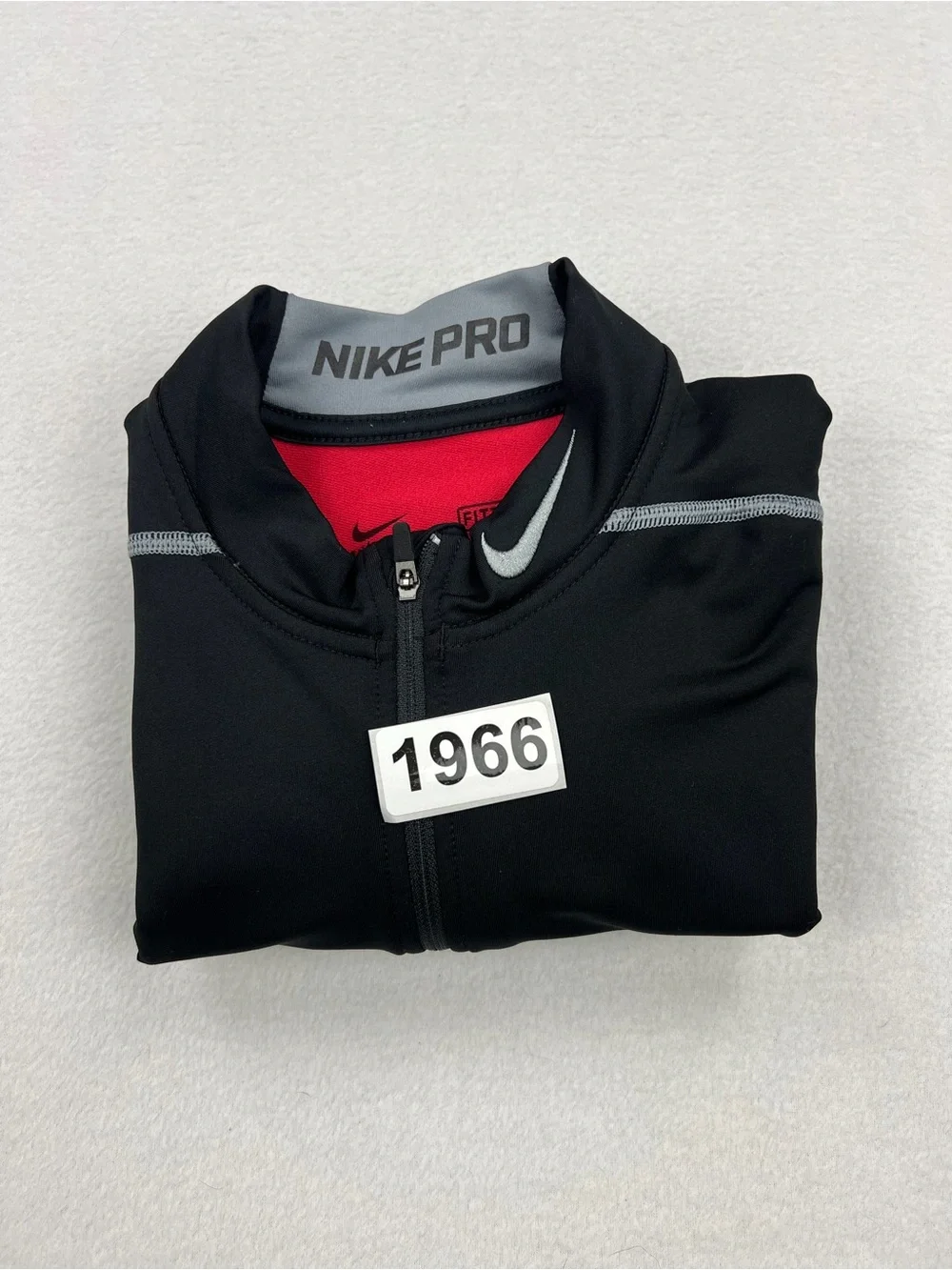 Nike Pro Combat Hyperwarm Fitted Black 1/4 Zip Pullover Long Sleeeve Men Sz L
